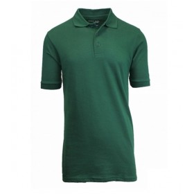 Pique Polo - Banded Sleeve - Short Sleeve-Hunter Green