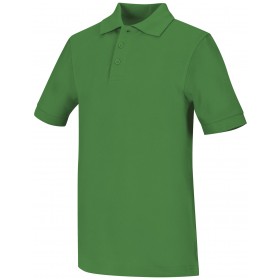 Pique Polo - Banded Sleeve - Short Sleeve-Kelly Green