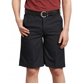 Boys Flat Front Shorts-Navy