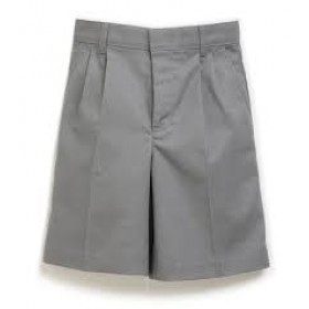 Boys Pleated Shorts-Grey
