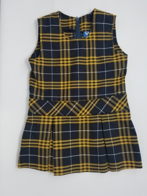 Toddler Drop Waist Jumper- Plaid 12