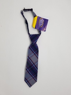 Boys Clip-On Tie-Plaid 20