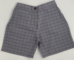 Girls Plaid Shorts- Uncuffed-Plaid 96