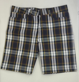 Girls Plaid Shorts- Uncuffed-Plaid 65