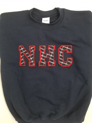 Sweatshirt with Applique Letters