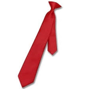 Boys Clip-On Tie-Red