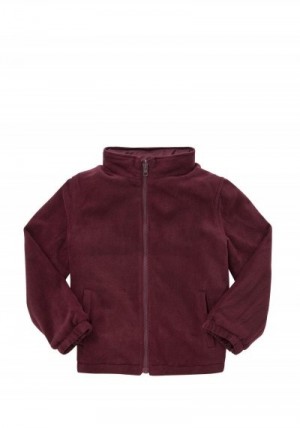 Polar Fleece Jacket- Full Zip- Burgundy