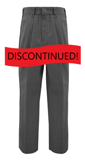 Boys Pleated Pants-Charcoal Grey