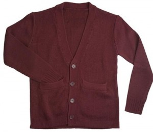 Cardigan Sweater with Pockets- Burgundy